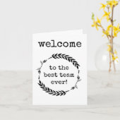 チーム最高のようこそ!新しい従業員カード カード (黄色い花)