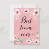 チーム最高のエバーオフィスのチームワークやる気を起こさせる引用文 サンキューカード (正面)