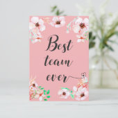 チーム最高のエバーオフィスのチームワークやる気を起こさせる引用文 サンキューカード (スタンド正面)