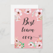 チーム最高のエバーオフィスのチームワークやる気を起こさせる引用文 サンキューカード (正面/裏面)