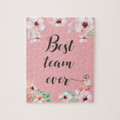 チーム最高のエバーオフィスのチームワークやる気を起こさせる引用文 ジグソーパズル (縦)