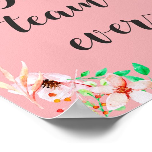 チーム最高のエバーオフィスのチームワークやる気を起こさせる引用文 ポスター (角)