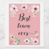 チーム最高のエバーオフィスのチームワークやる気を起こさせる引用文 ワインラベル (シングルラベル)