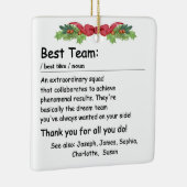 チーム最高の定義の従業員の評価のカスタム セラミックオーナメント (右)