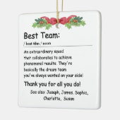 チーム最高の定義の従業員の評価のカスタム セラミックオーナメント (左)