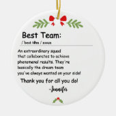 チーム最高の定義の従業員の評価のカスタム セラミックオーナメント (正面)