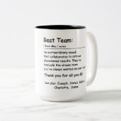 チーム最高の定義の従業員の評価のカスタム ツートーンマグカップ (正面右)