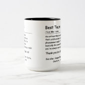 チーム最高の定義の従業員の評価のカスタム ツートーンマグカップ (中央)