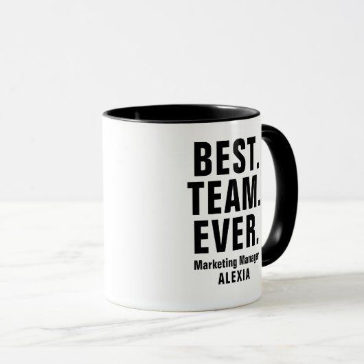 チーム最高の・エバー・ビジネス・オフィスパーソナライズされた マグカップ (正面右)