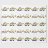 チーム棒の姿のチアリーダーの包装紙は行きます ラッピングペーパー (フラット)