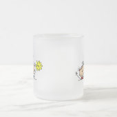 チーム棒の姿のマグは行きます フロストグラスマグカップ (中央)