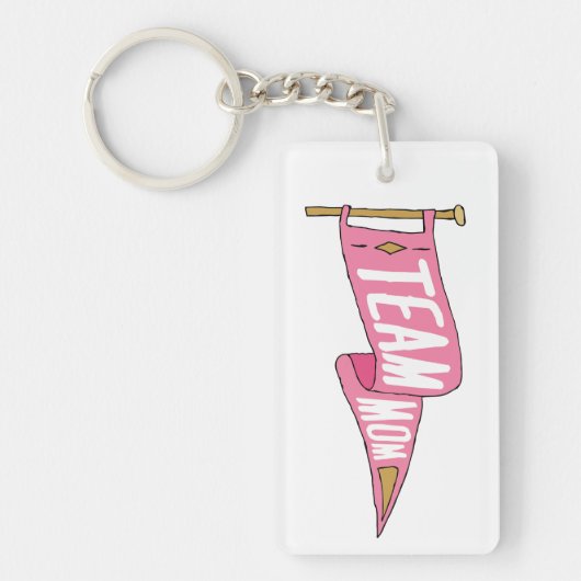 チーム母チーム母チーム母チーム母ママ国旗 キーホルダー (正面)