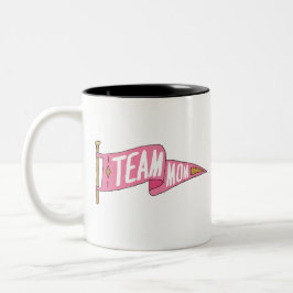 チーム母チーム母チーム母チーム母ママ国旗 ツートーンマグカップ