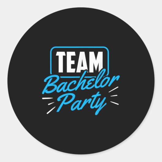 チーム独身パーティー 花嫁 花婿 _1 ラウンドシール (正面)