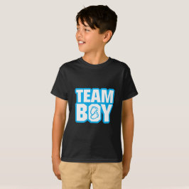 チーム男の子のベビーシャワーの性はパーティーの青を明らかにします Tシャツ