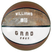 チーム番号名前をカスタムする卒業ギフトII バスケットボール (正面)