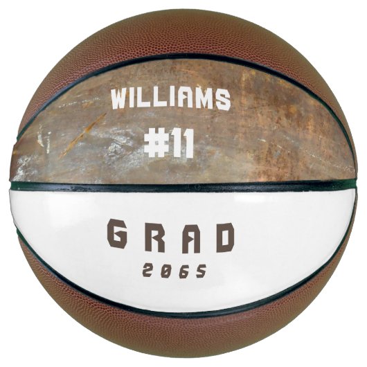チーム番号名前をカスタムする卒業ギフトII バスケットボール (正面)