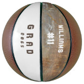 チーム番号名前をカスタムする卒業ギフトII バスケットボール (縦)