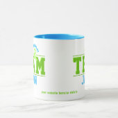 チーム移植スポーツグリーンリボンのカスタマイズ可能 マグカップ (中央)