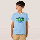 チーム移植スポーツグリーンリボンのカスタマイズ可能 Tシャツ (正面フル)