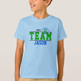 チーム移植スポーツグリーンリボンのカスタマイズ可能 Tシャツ