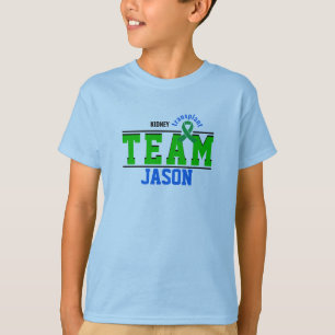 チーム移植スポーツグリーンリボンのカスタマイズ可能 Tシャツ
