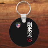 チーム空手五重流宇佐国旗マルティ日本のー キーホルダー (正面)