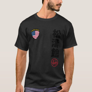 チーム空手道修斗館USA国旗漢字日本語マルティ Tシャツ