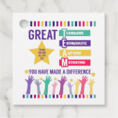 チーム素晴らしの評価ラベル フェイバータグ (正面)