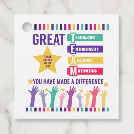 チーム素晴らしの評価ラベル フェイバータグ (正面)