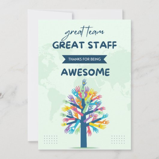 チーム素晴らしス素晴らしスタッフの皆様に感謝素晴らし 招待状 (正面)