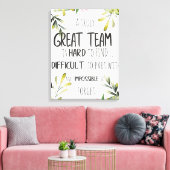 チーム素晴らし感謝していギフト素晴らしいチーム引用文 キャンバスプリント (インサイチュ (リビング))