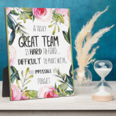 チーム素晴らし感謝していギフト素晴らしいチーム引用文 フォトプラーク (側面)