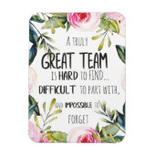 チーム素晴らし感謝していギフト素晴らしいチーム引用文 マグネット (縦)