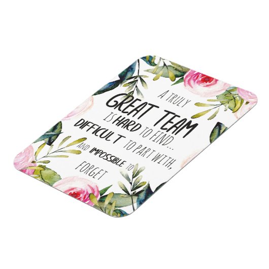 チーム素晴らし感謝していギフト素晴らしいチーム引用文 マグネット (左側)