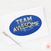 チーム素晴らし 楕円形シール (封筒)