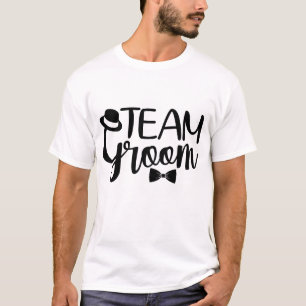 チーム結婚グルームのワードアートTシャツ Tシャツ