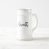 チーム結婚グルームの独身者パーティー ビールジョッキ (正面右)