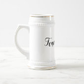 チーム結婚グルームの独身者パーティー ビールジョッキ (左)