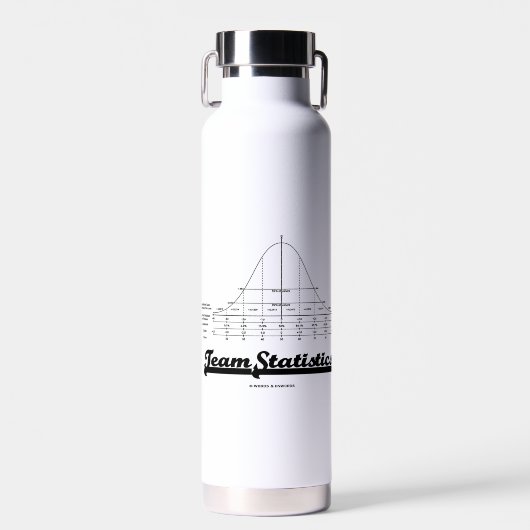 チーム統計ベル曲線正規分布 ウォーターボトル (正面)