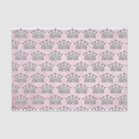 チーム花嫁の花嫁の結婚式の新婦付添人の銀の王冠 薄葉紙 (正面)