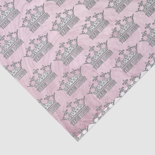 チーム花嫁の花嫁の結婚式の新婦付添人の銀の王冠 薄葉紙 (詳細)