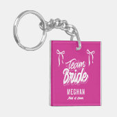 チーム花嫁コケットボウブリデスメイドギフト キーホルダー (正面左)