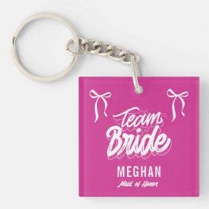 チーム花嫁コケットボウブリデスメイドギフト キーホルダー