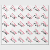 チーム花嫁ピンクのスクリプト ラッピングペーパー (フラット)