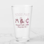 チーム花嫁結婚のブライダルパーティ花嫁ガウン タンブラーグラス (裏面)