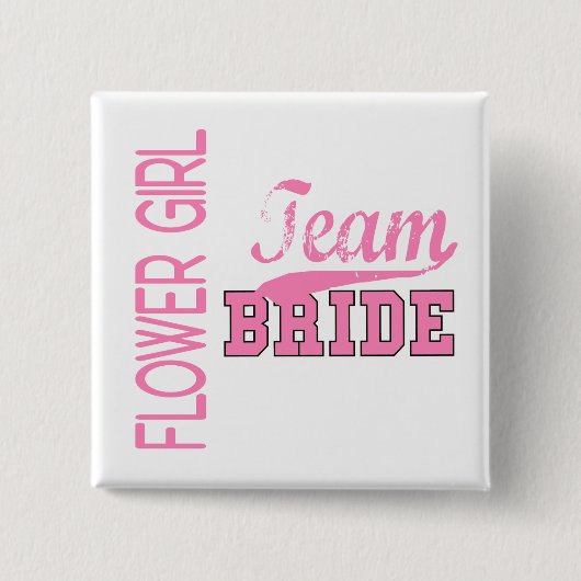 チーム花嫁1のフラワー・ガール 缶バッジ (正面)