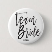 チーム花嫁|の原稿の黒 缶バッジ (正面)