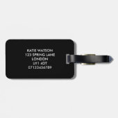 チーム花嫁-金ゴールドフェイクなホイルの荷物のラベル ラゲッジタグ (裏面横)