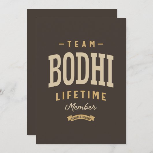 チーム菩提生涯会員名パーソナライズされた称 招待状 (正面/裏面)